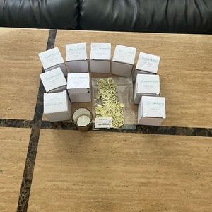 10 total gold votive plus I do/ ring confetti